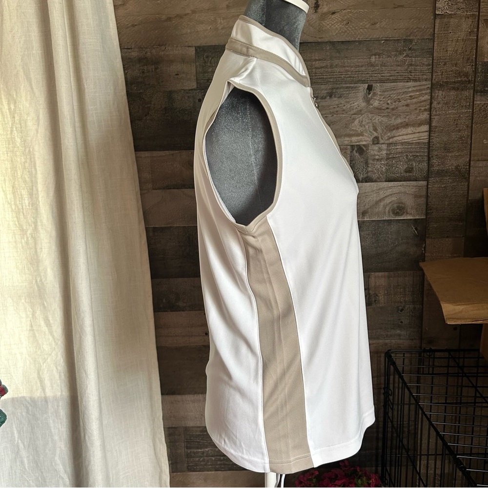 Daily Sports White Sleeveless Golf Top with Zipper - Picture 3 of 9